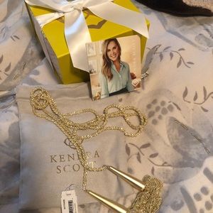 Kendra Scott Phara tie necklace in gold